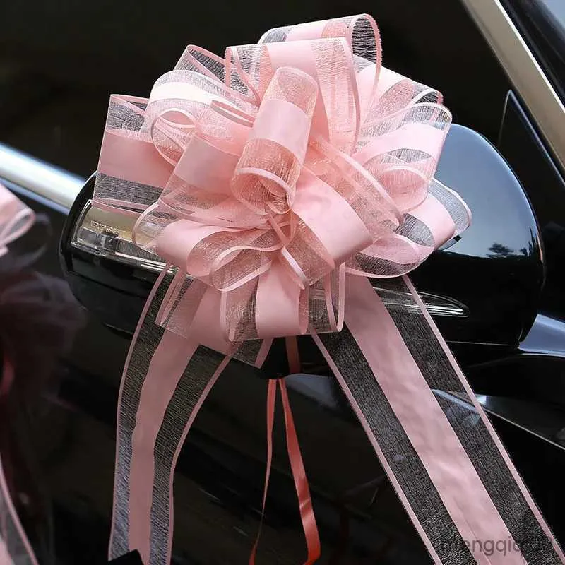 Świąteczne dekoracje świąteczne przędza śnieżna Pull Bowbon Big Car Bow for Cars Birthday Christmas Presents