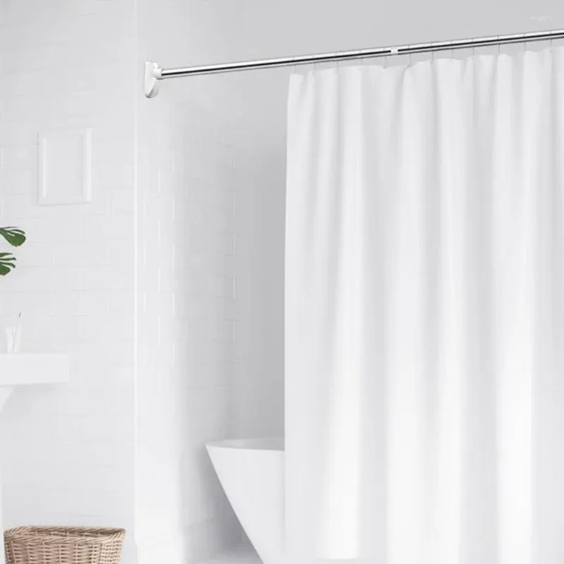 Dusch gardiner stans gratis klädstång sparar utrymme badrum monteringsställ för