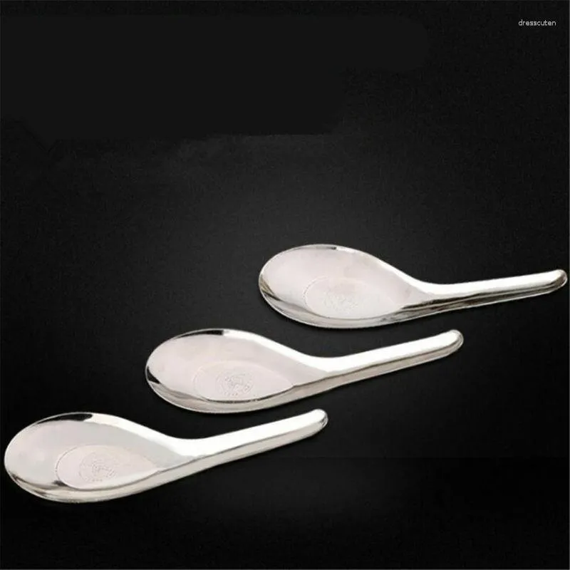 Spoons 5X Thai Stainless Steel Kitchen Tableware Rice Soup Silver Flatware KitchenTools
