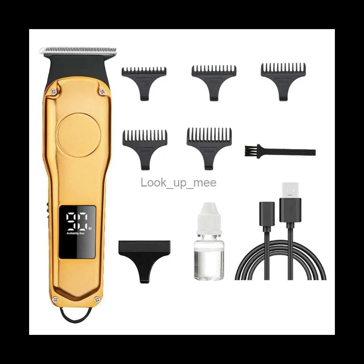 Rasoir électrique professionnel barbier tondeuse à cheveux Rechargeable électrique Machine de découpe tondeuse à barbe rasoir rasage pour hommes Cutter YQ230928