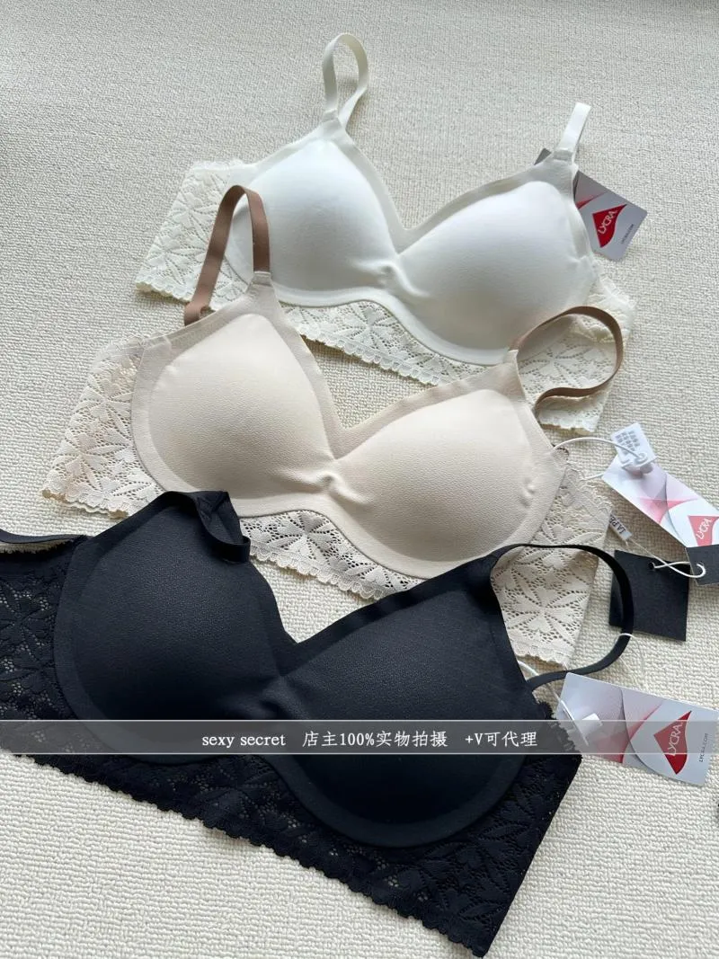 La Quality Traceless Gathered Lace Unlined Balconette Bra Breathable,  Skincare Friendly, And Air Nude Feel Collar For Women From Zhoujielu,  $45.43