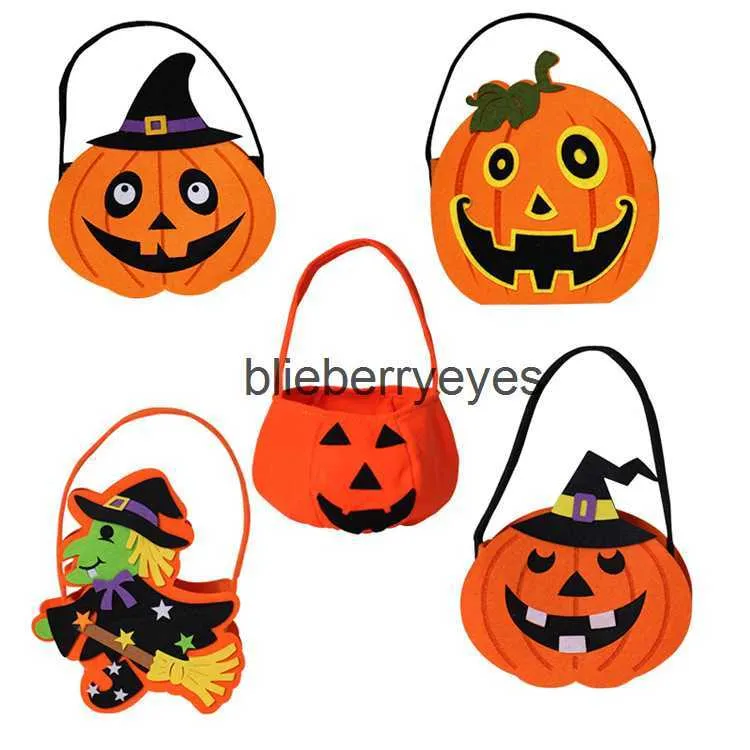 Tragetaschen Halloween tragbare Kürbistasche Candy Bag Tasche Kinder tragbare Zuckertascheblieberryeyes