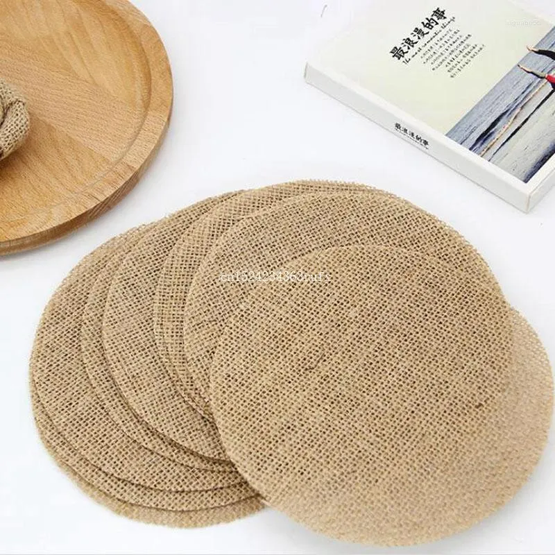 Table Mats 1000pcs Kitchen Dining Burlap Coasters Wedding Decorations Cup Pads