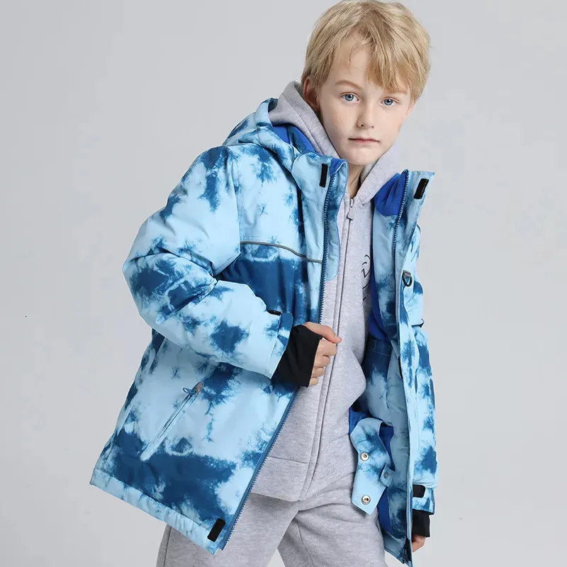 Donsjas Sport Outdoor Baby Bovenkleding Waterdicht Warm Jongens Fleece Jassen Winter Kinderen Skijassen Capuchon Tiener Kinderen Sneeuwkleding 230928