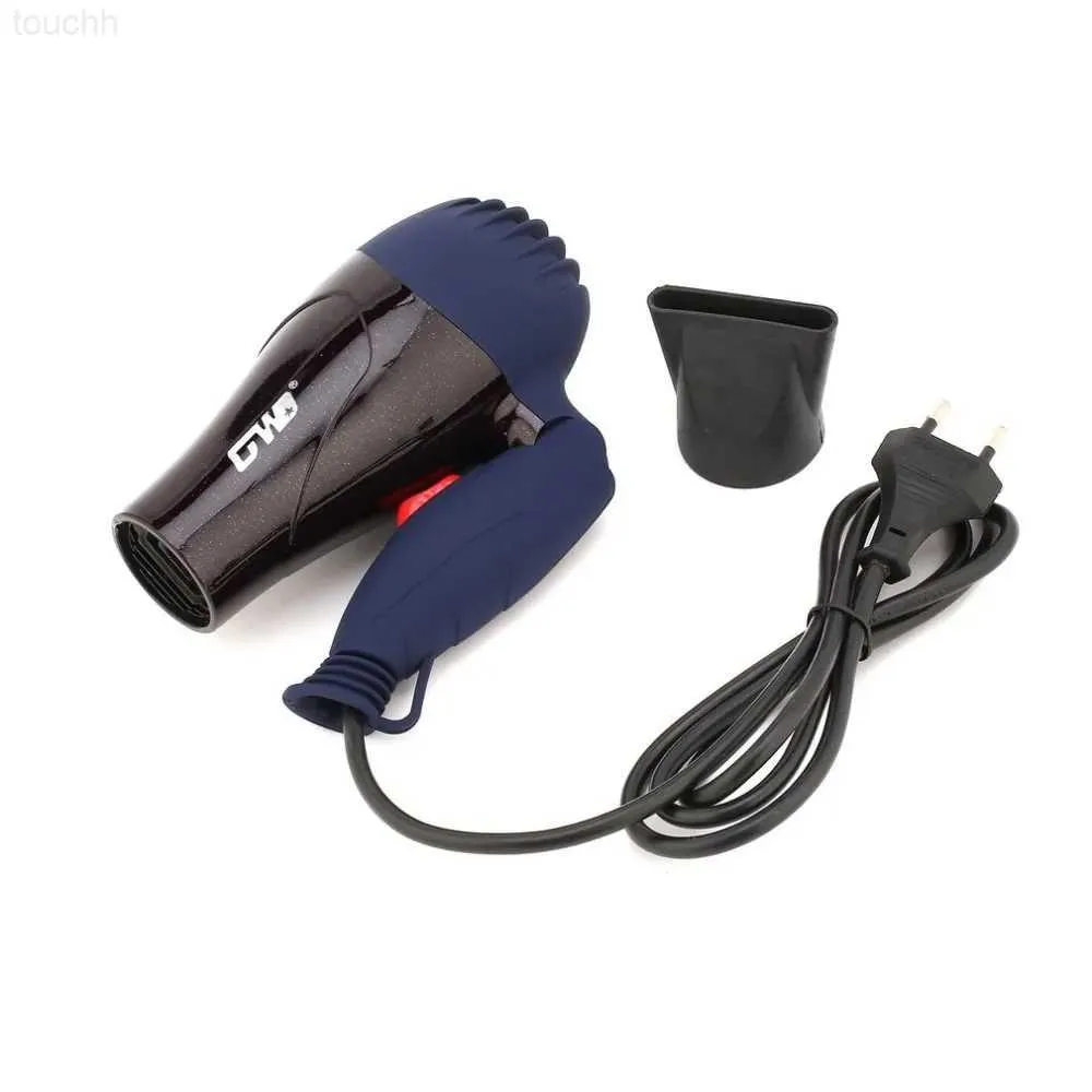 Elektrisk hårtork 1500W fällbart handtag hårtork EU Plug Blow Dryer Wind Low Noise Hair Flow för hemma utomhus rese hårtorkare L230828