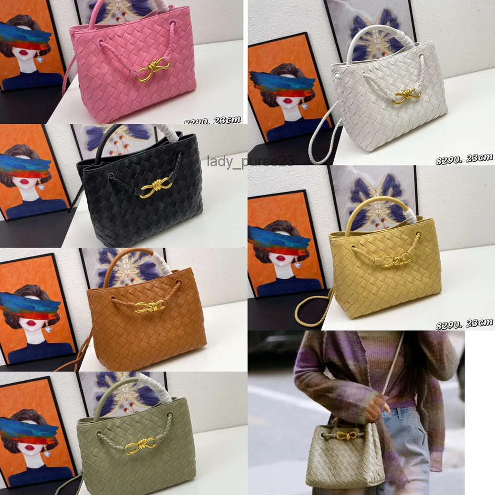 Lady 2023 Cassette Botteega bvbag Andiamo Bags Tote Designer Bag Same Knitting Totes Drawcord Bucket High Capacity Handbag Oblique Straddle