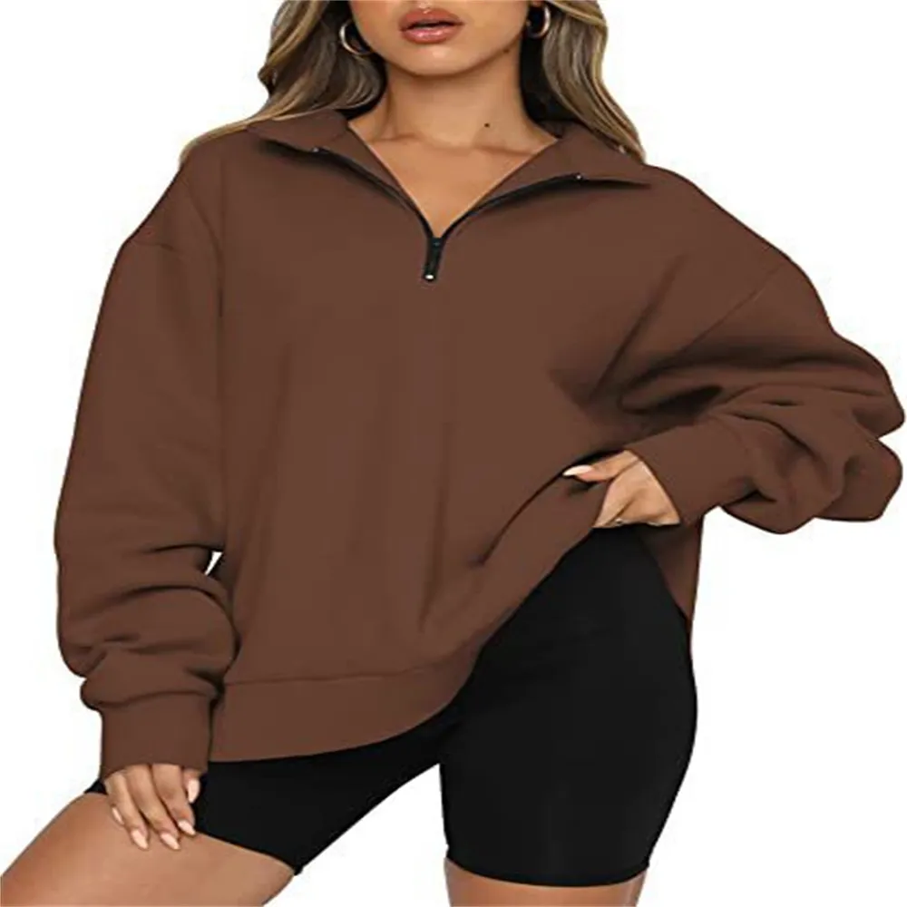 Designer Women Hoodie Plus size 3XL Fal Winter Long Sleeve Sweatshirts Casual Solid Pullover Tops Loose Turn Down Collar Outerwear Bulk Wholesale Clothes 11005