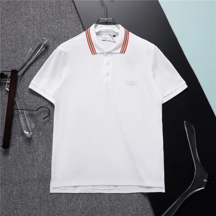 Camiseta de diseñador de alto lujo para hombre Polo marca a cuadros beige en blanco y negro Moda casual exclusivo 100% algodón transpirable antiarrugas solapa comercial ajustada M-3XL