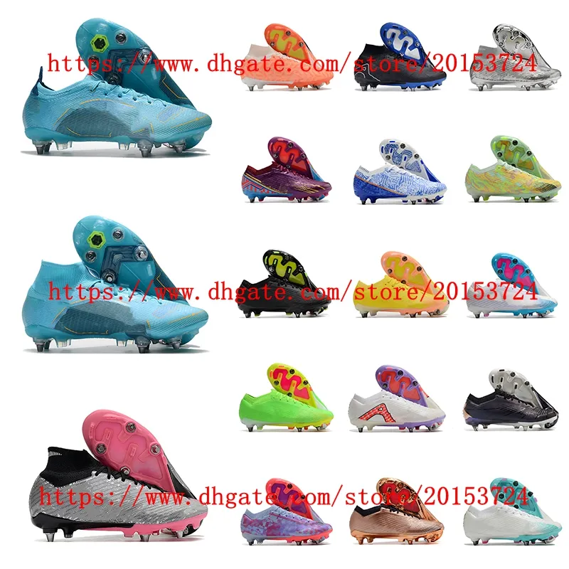 Scarpe da calcio Mercurial Superfly VIII Elite SG PRO Anti Clog da uomo di alta qualità Scarpe da calcio basse con caviglia