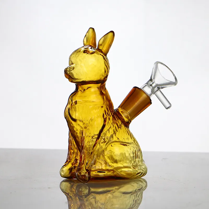 Wolf Glass Rig Mignon Narguilé Huile Dab Rig Verre Mini Bong Pipes En Ligne Filtre À Bulles Perc Tuyaux D'eau Shisha 14mm Joint Bol En Gros