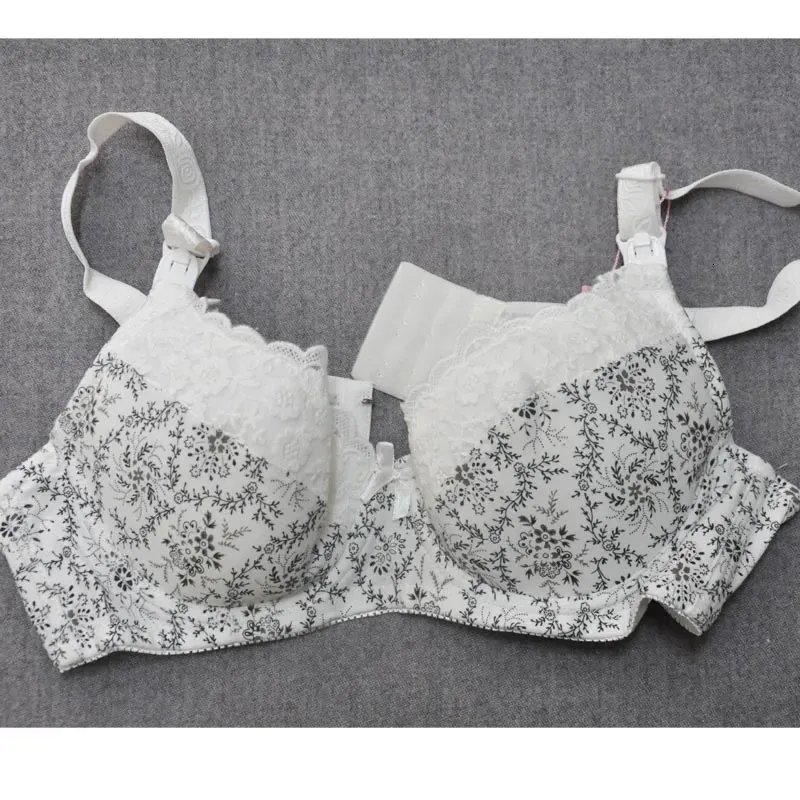 Intimo premaman Reggiseno premaman in fibra di bambù Reggiseno allattamento Alimentazione per donne incinte Biancheria intima di pizzo floreale Con ferretto Anti-Cedimento Gravidas 230927