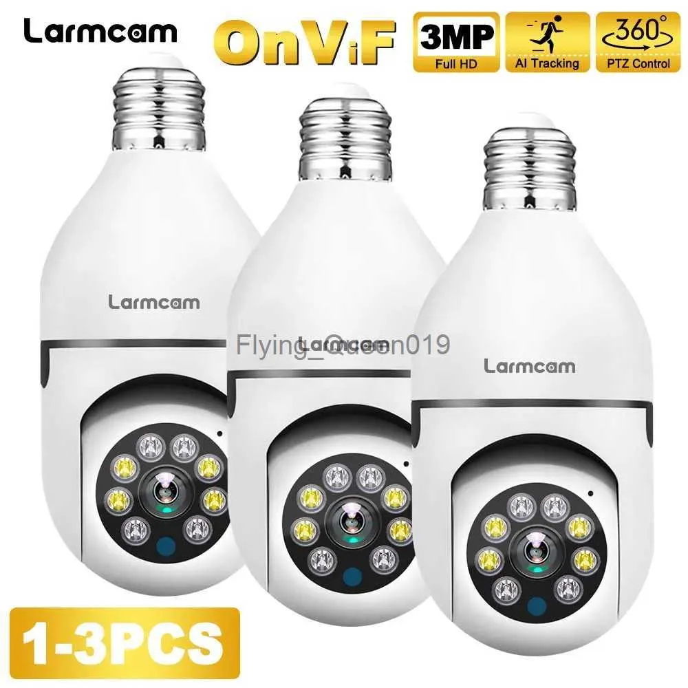 CCTV -Objektiv 3MP E27 Lampenkamera WiFi Babyphi 1/2/3 PCs Auto Tracking in Indoor -Videoüberwachung Home Security Cam Floodlight Carecam YQ230928