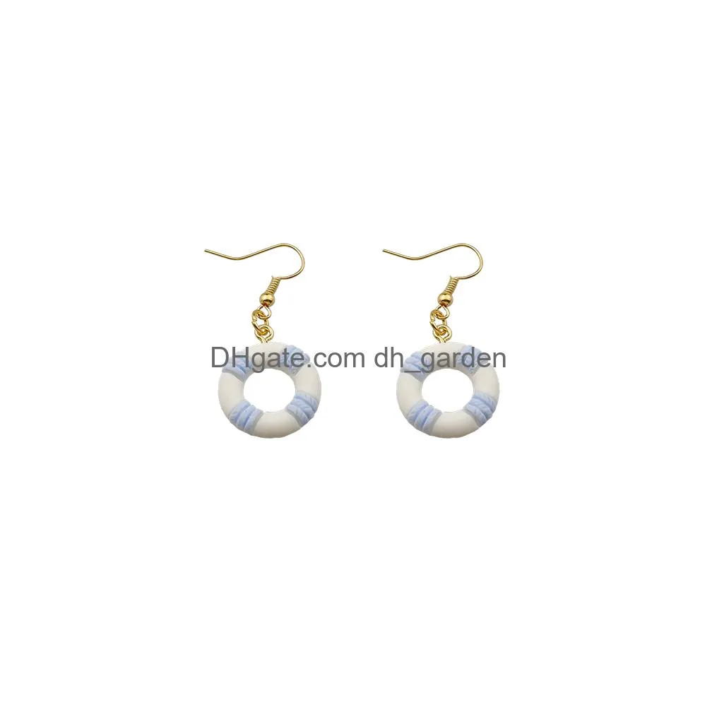 Stick Navigation Set Boucles d'oreilles Bouée de sauvetage Ancre Bateau Drop Boucle d'oreille Costume Trendy Style Femme Fille Bijoux Cadeaux Livraison Smtvp