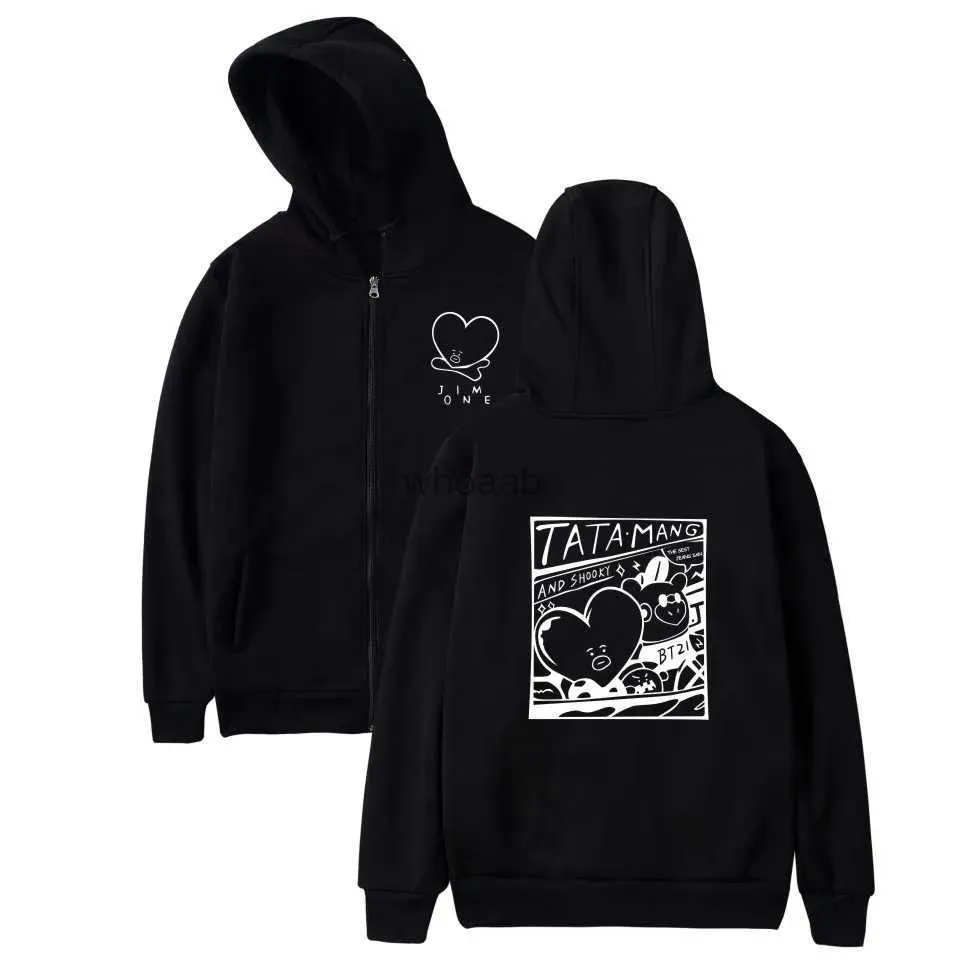 Vrouwen Bangtan Jongens V TATA MANG Fans Kleding Kpop Dikke Zip up Vrouwen Bangtan Jongens Jongen meisjes kids Tops YQ230928