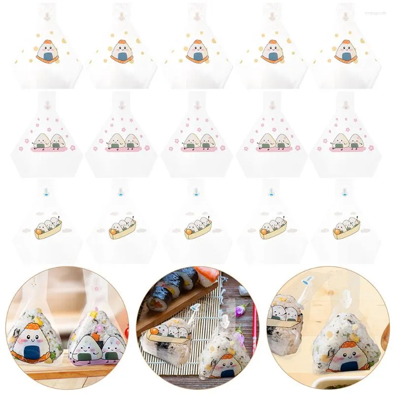 Dinnerware Sets Triangle Rice Ball Packaging Onigiri Packing Bags Japanese Wrapper Sushi Decoration Wrappers Disposable