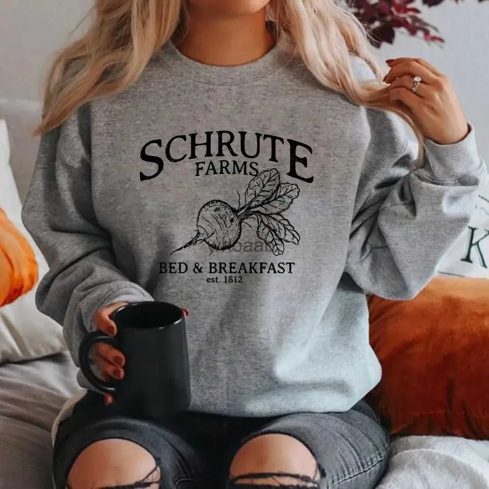 Bluza bluzy bluzy bluzy Schrute Farms The Office zabawny program telewizyjny Hoodie Streetwear Top Unisex Long Rleeve Pullover YQ230928