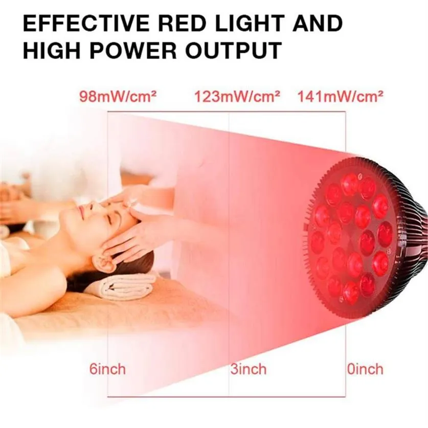 Yenilik Aydınlatma Kırmızı Işık Terapi Lambası 54W LED Kızılötesi 850nm 660Nm Yumuşak Skar Kırışıklık Çıkarma Tedavisi ACNE251K