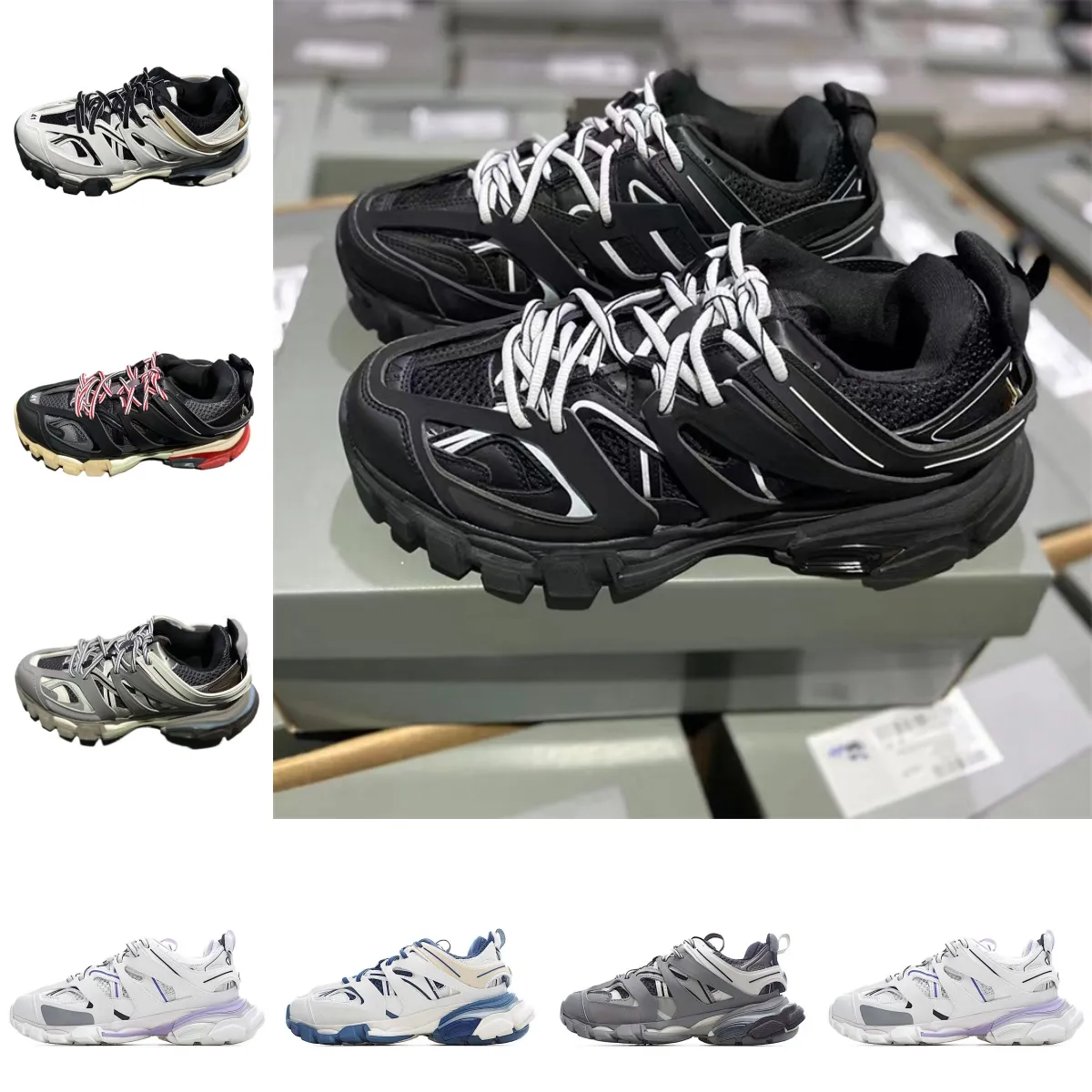 Designerskor Kvinnor Luxurys Casual Shoes Running Shoes For Men Mesh Gray Triple White äkta läder gummi svart strandgrön södra vinterskor sneaker män kvinnor