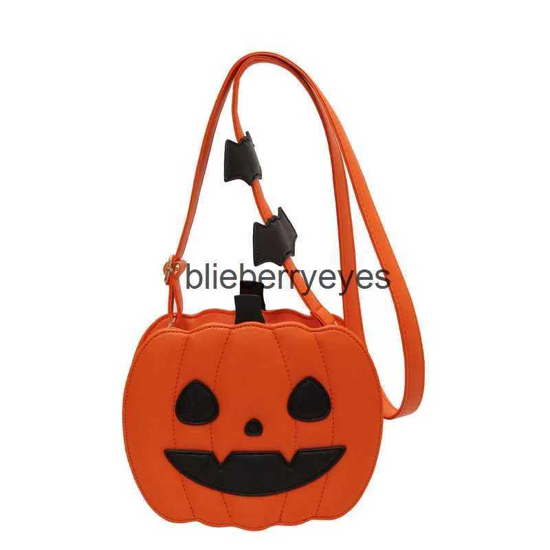Totes Halloween Funny Pumpkin 2023 Nouvelle Mode Contraste Couleur Créativité Personnalisée Tendance Épaule Sac Femme Skew Bag06blieberryeyes