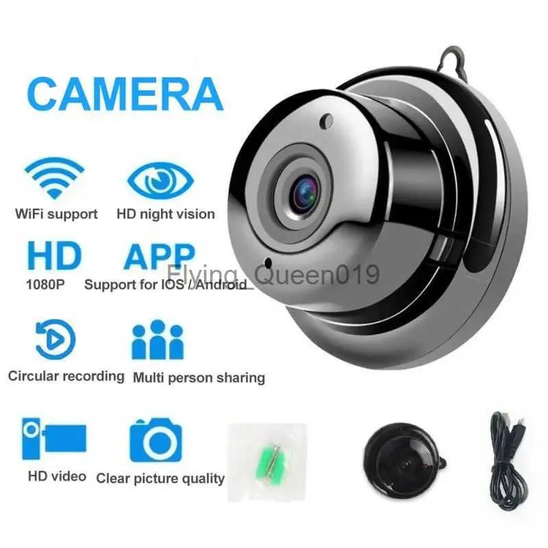 CCTV Lens Mini WiFi IP Camera HD 1080p الكاميرا اللاسلكية الداخلية Nightvision ثنائية الصوت اكتشاف حركة الطفل V380 YQ230928