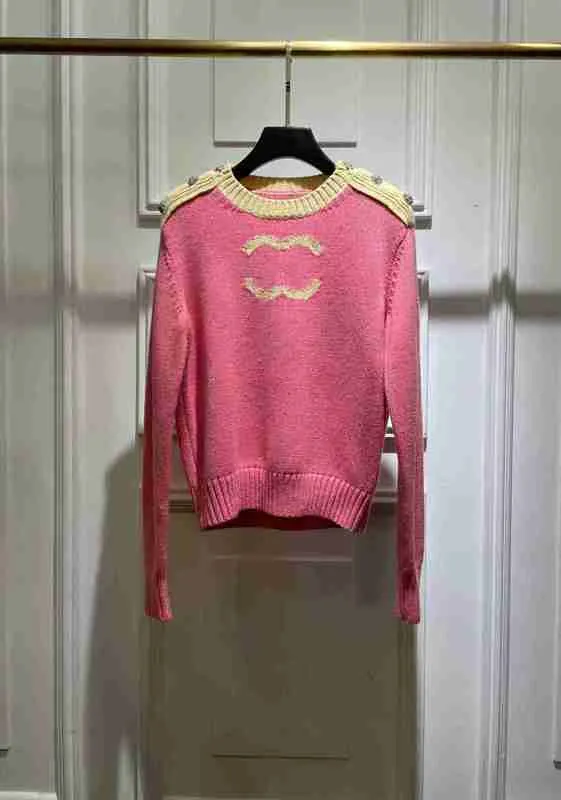 Pullages de femmes Designers européens conçoit un pull en cachemire à contraste rose