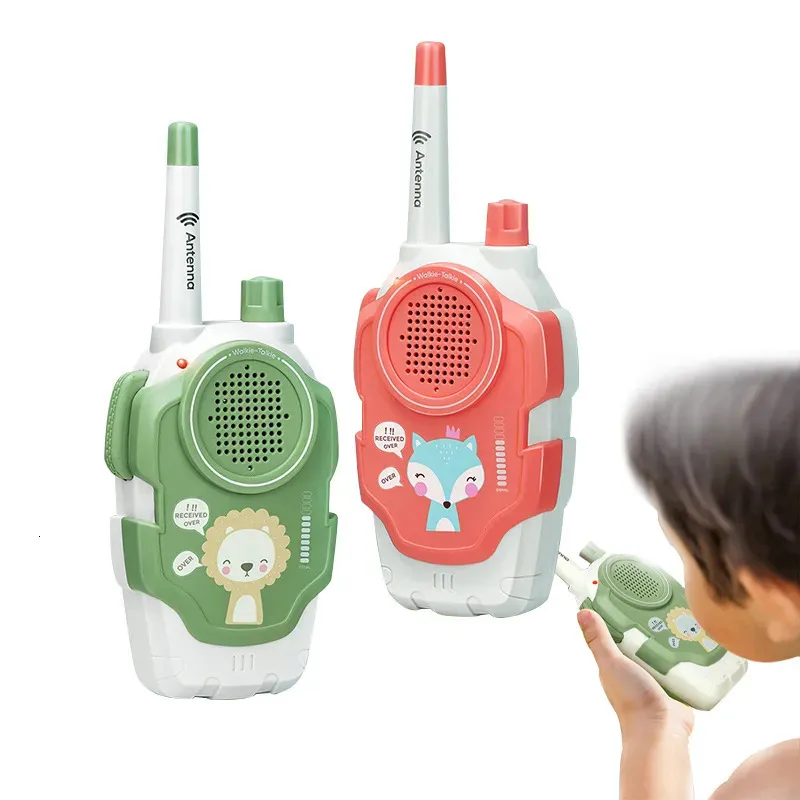 Toy Phones Kids Walkie Talkie 2PCS Electronic Toys Children Spy Gadgets Baby Radio Phone 300m Range Christmas Birthday Gift For Boys Girls 230928