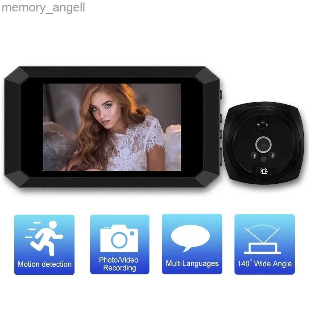 Doorbells Go Video Doorbell Camera Digital Peephole Door Viewer Motion Detection 4.1" Monitor Ring Video-eye Security Auto Record YQ230928