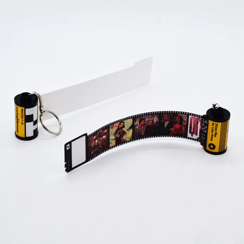 Sublimation Memory Film Keychain Home Camera Roll Keyrings Gift Anniversary Gifts