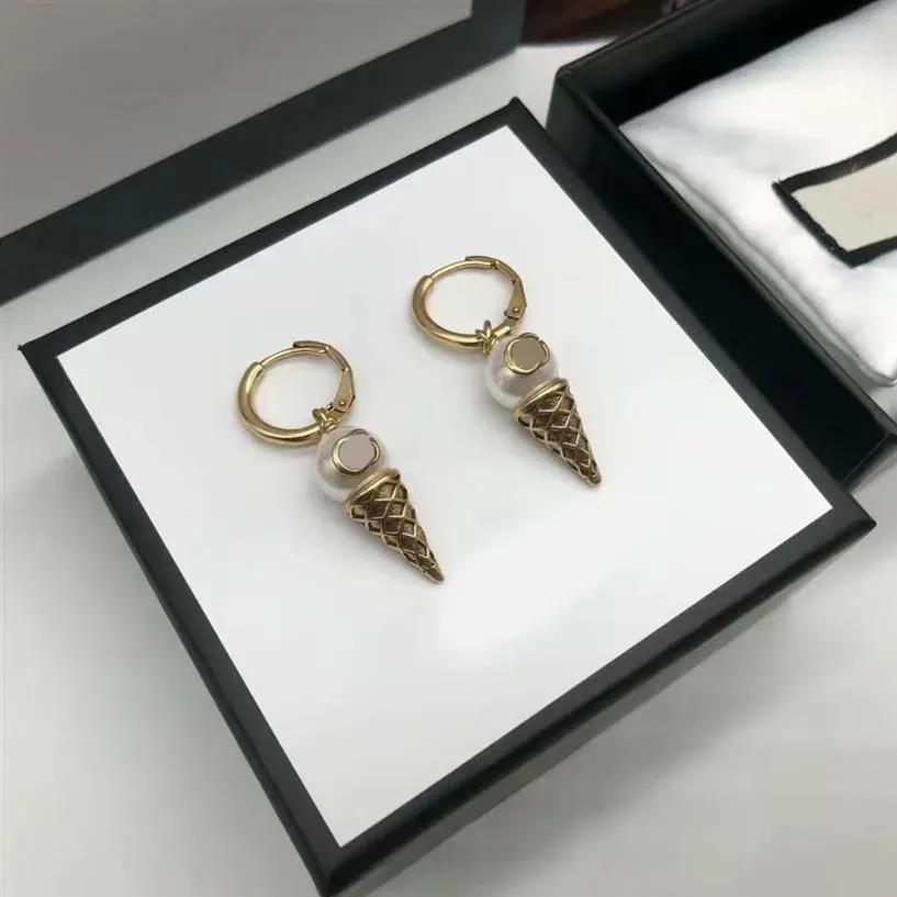 Lyxdesigner Charm örhänge Ice Cream Drop Earrings Fashion Stud Earrings for Women Party Wedding Jewelry With Box G23092817Z-6