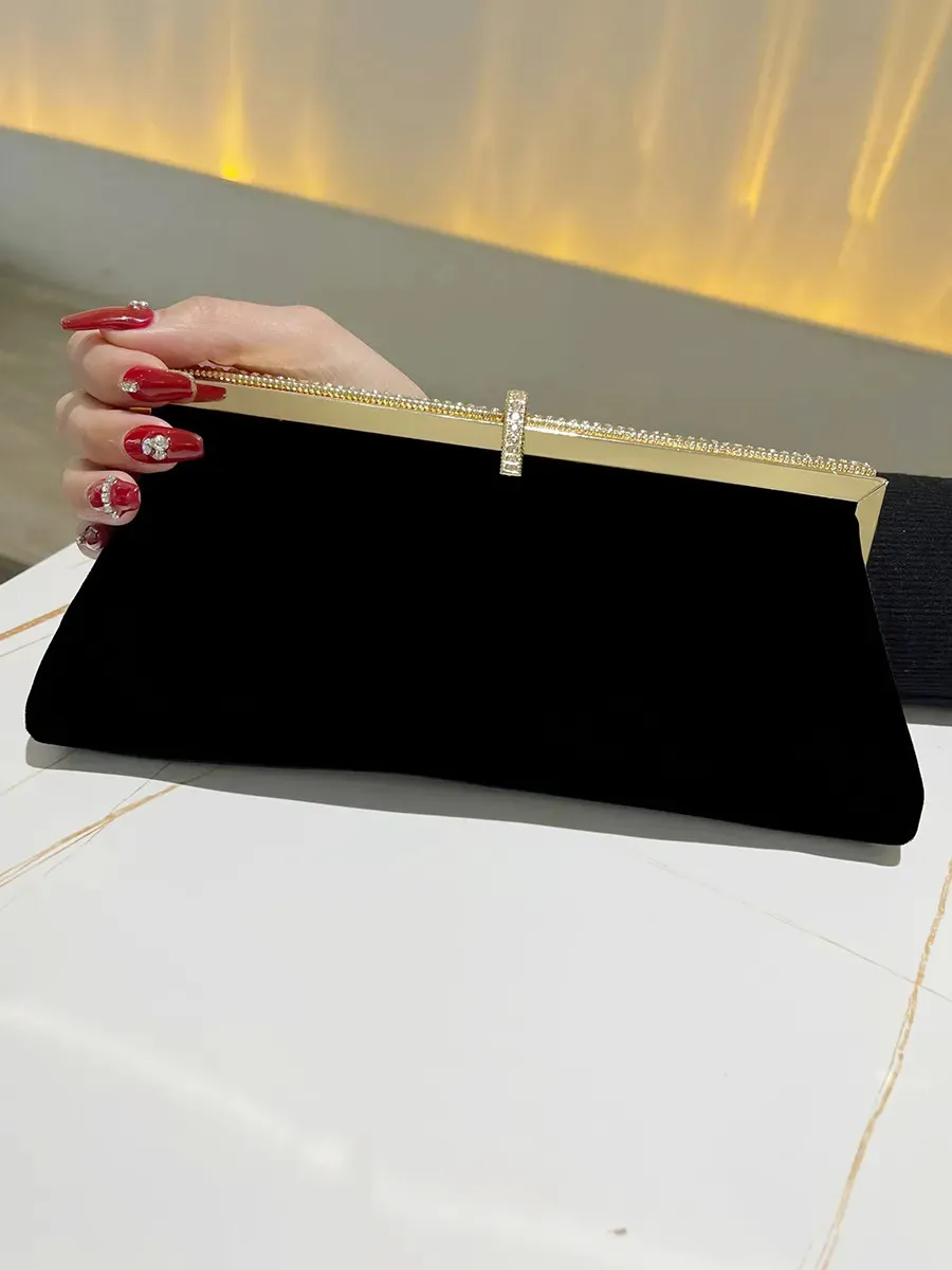 Women's Party Clutch Wedding | Women's Velvet Evening Bags | Velvet Evening  Bags Women - Shoulder Bags - Aliexpress