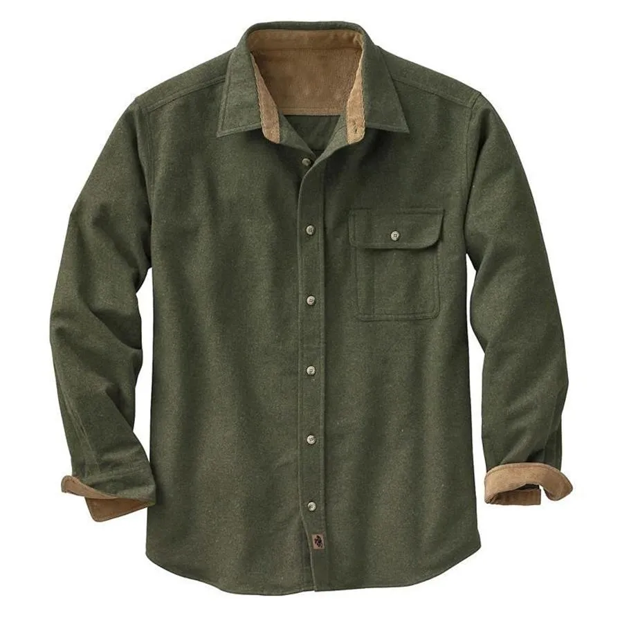 Men's navigator fleece top button up shirt