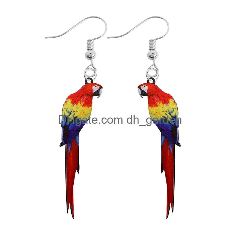 Stick Earring For Women Acrylic Funny Custom Cute Girls Gift Eardrop Kids Animal Rabbit Parrot Bird Frog Butterfly Drop Delivery Smtej