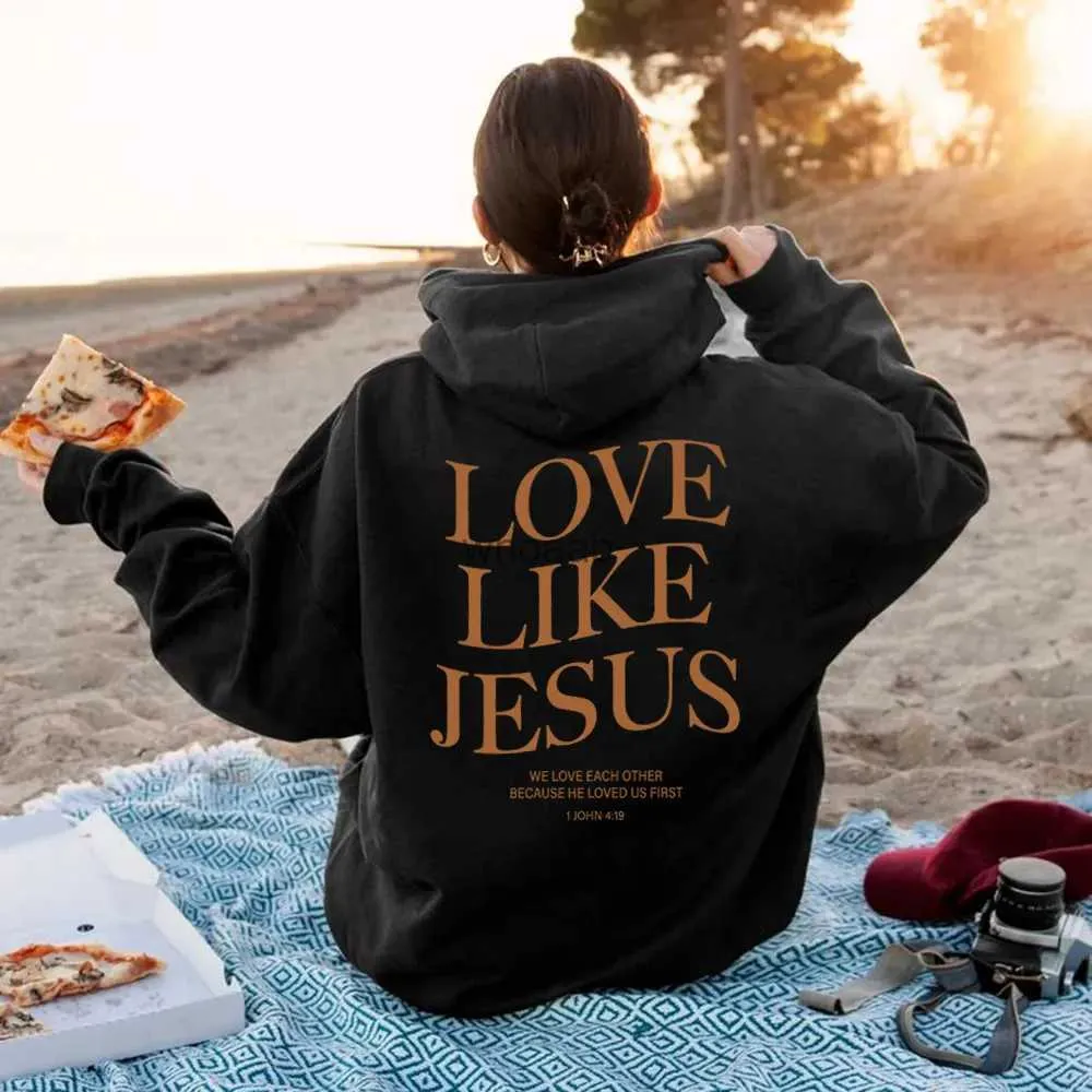 Women's Hoodies Sweatshirts Love Like Jesus Inspirational Christian Hoodie Faith Based Religious Apparel Bible Verse Sweatshirt Top YQ230928