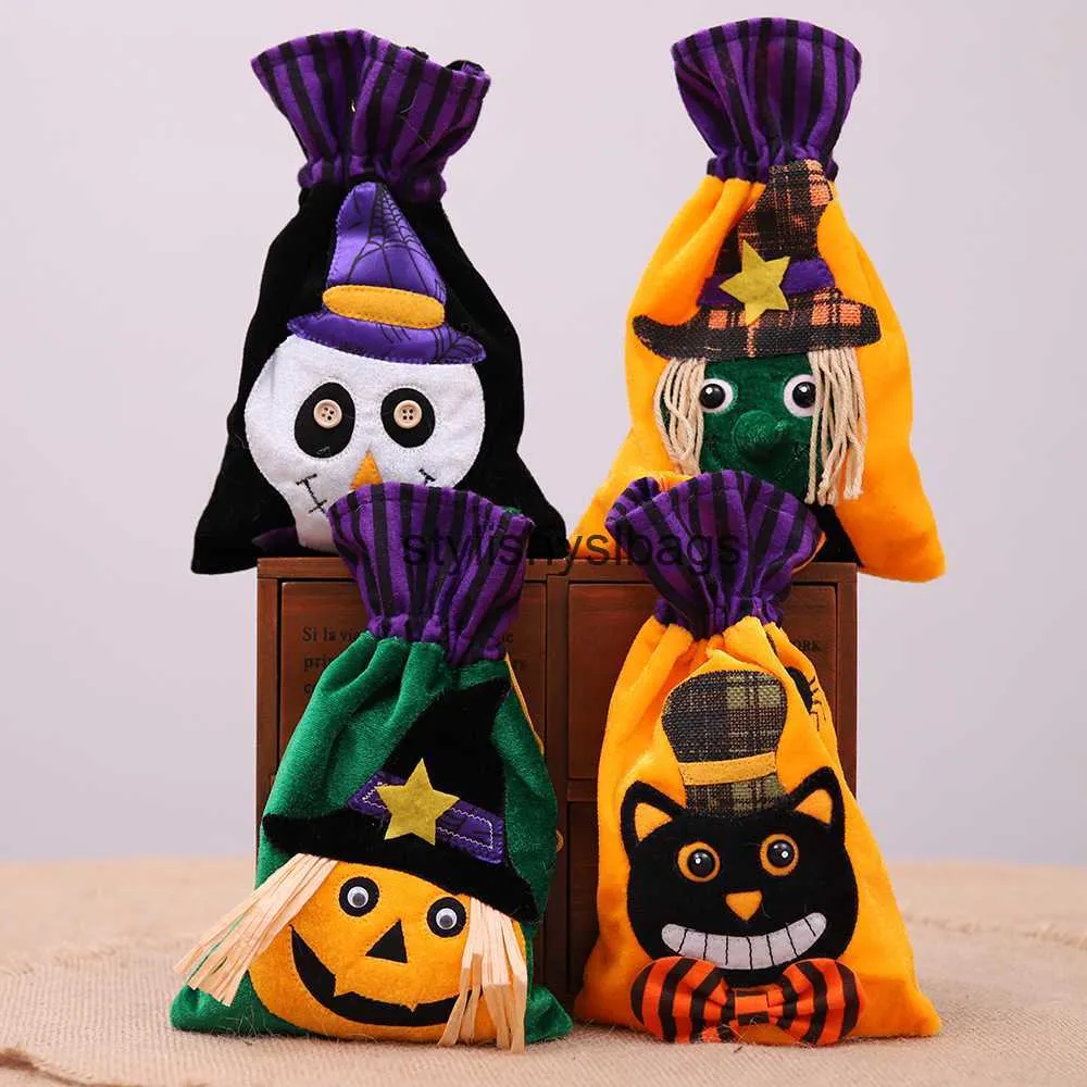 Totes decorações de Halloween não tecido criativo bolsa infantil abóbora saco de presente vestido de festa upstylishyslbags