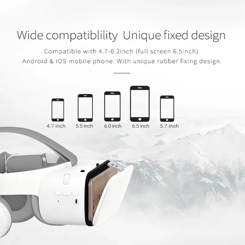 Virtual Reality Headset 3D Glasses VR Box with Bluetooth Wireless Controller for Smartphones Black