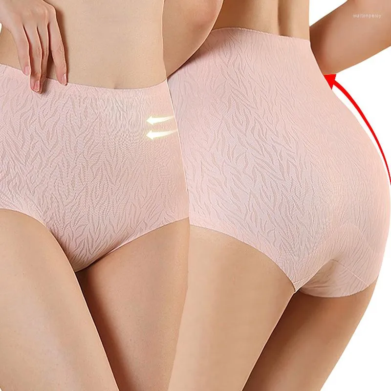 High Waist Seamless Lace Panties With Antibacterial Bottom And Breathable  Pure Cotton Slimming Honey Peach Hip Underpant From Waltonpercy, $8.72