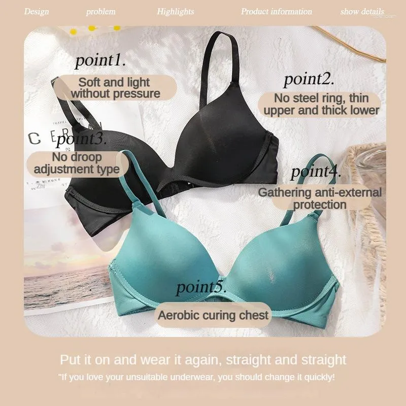 Women Seamless Bra Sexy No Wire Push Up Underwear Girls Students Breathable  Thin 12 Colors Bras