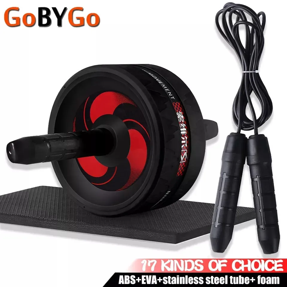 Hand Grippers 2 in 1 Ab Roller Jump Rope No Noise Abdominal Wheel Ab Roller with Mat For Arm Waist Leg Exercise Gym Fitness Equipment 230927