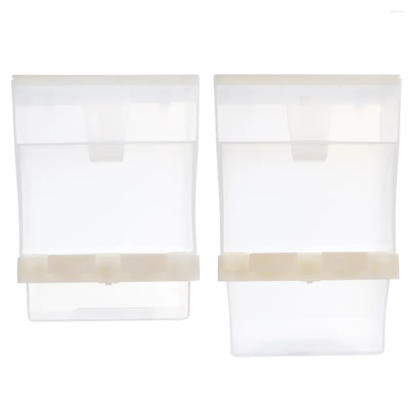 Other Bird Supplies 2 Pcs Animal Feeding Cup Plastic Food Containers Pet Dispenser Automatic Feeder
