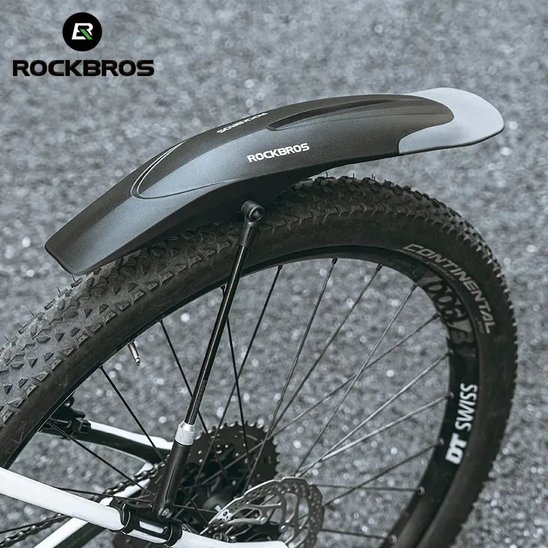 Cykel Fender Rockbros Bicycle Mudguard Fenders Lätt justerbar snabbfrigöring Mudguard Protect 26-29 tums mountainbike Tillbehör 230928