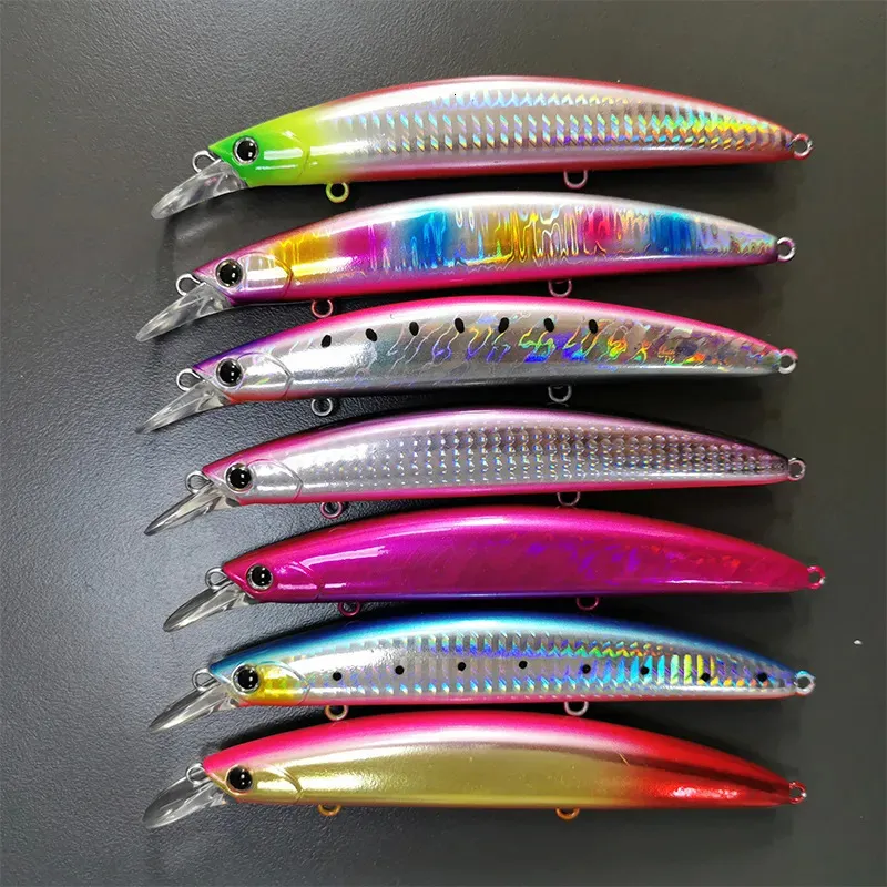 Yemler 1 adet 130mm 25G 110mm 17g Yüzen balıkçılık cazibesi Minnow Döküm Alabalık Pike Cazisi Isca Yapay Yem Pesca Balıkçılık Takımı 9100 230927