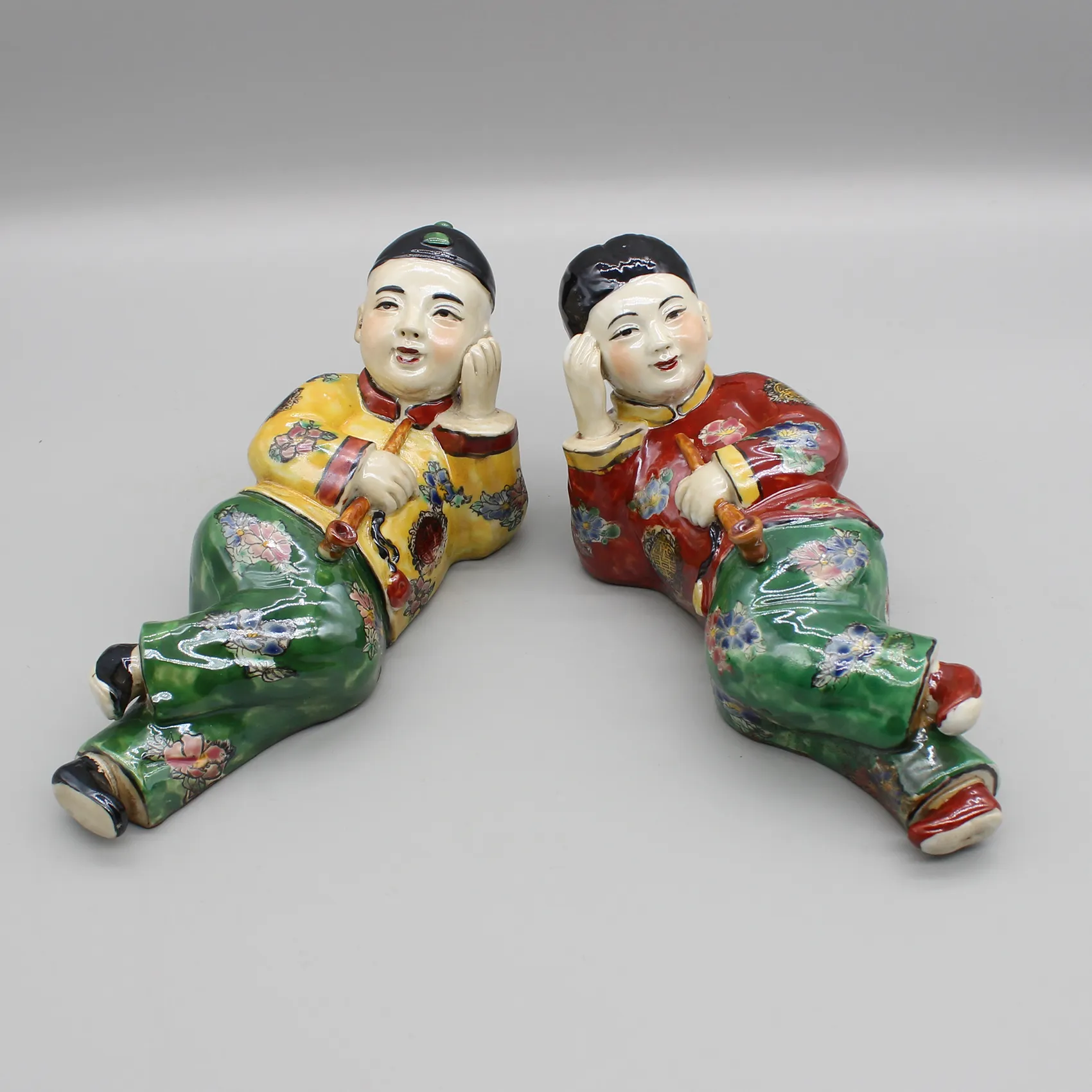 Set di statuine in ceramica, Ceramica dipinta a mano, Decorazione per la casa