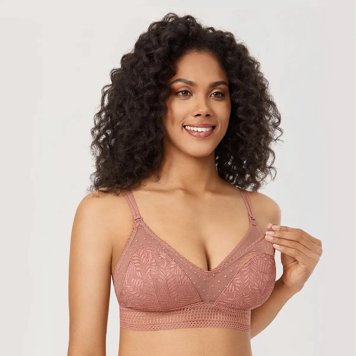 Wireless Maternity Nursing Bra With Lightly Padded Lace And Double Strap  Hanger For Breastfeeding Support Sizes S XL 230927 From Bong08, $22.69