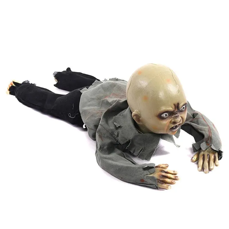 Andra evenemangsfestleveranser Animerade Crawling Baby Zombie Scary Ghost Babies Doll Haunted Halloween Decor Props Supplies X7YD 230927