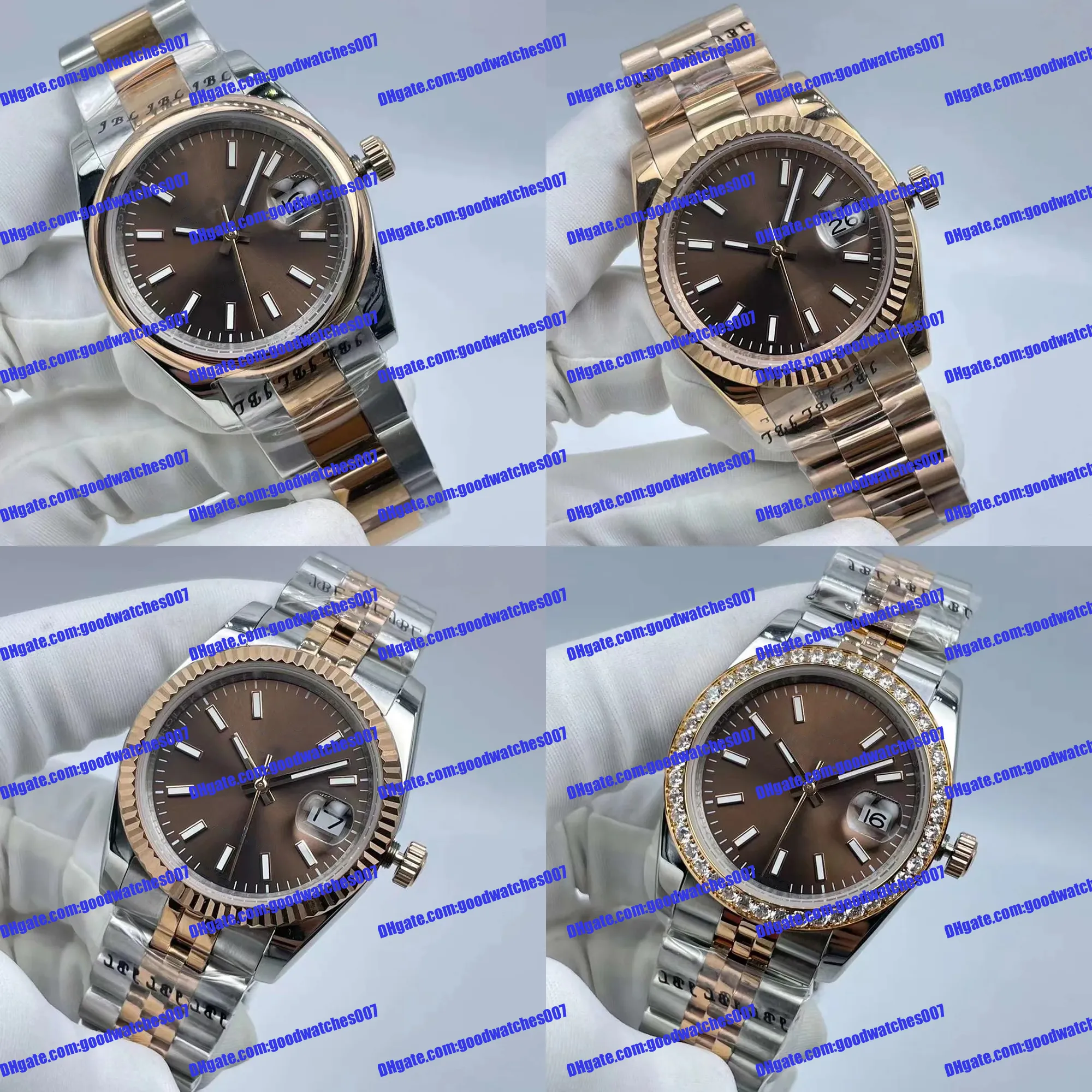 4 modelo de relógio de pulso Mulheres Relógio Automático 2813 Relógio Mecânico Homens Rose Gold 36mm Sapphire Lady 126231 126201 Relógios Masculino 126231- 0043 relógios de pulso de aço inoxidável