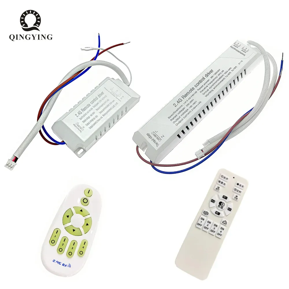 LED-drivrutinens ljustransformatorer 20W-80W-12W x2 210MAWITH 2.4G RF REMOTACT FÄRG BANTERABLE Dimning för taklampa DIY-tillbehör