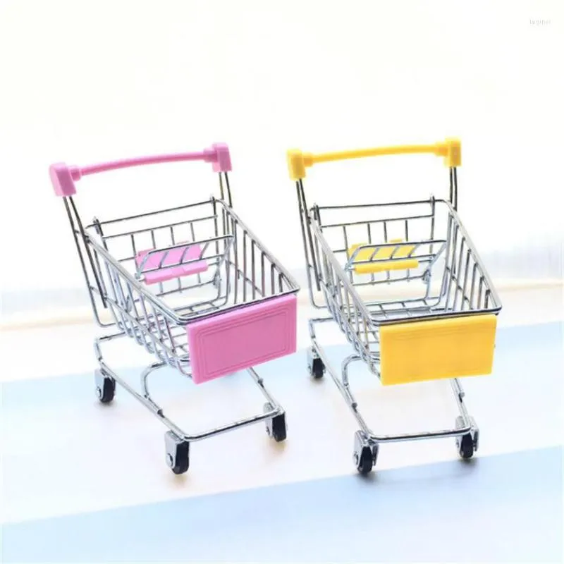 Andere vogelbenodigdheden Grappig speelgoed voor huisdieren Minisupermarkt Winkelwagen Kleurrijke metalen papegaaienkooi Decoratie Vogels Trolley Training