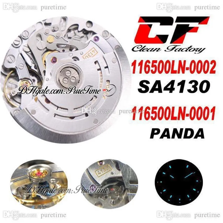 Clean CF V3 116500 SA4130 Automatyczne chronograf męskie obserwowanie czarna ceramika ramka 904L stalowa bransoletka super edycja WATC223E