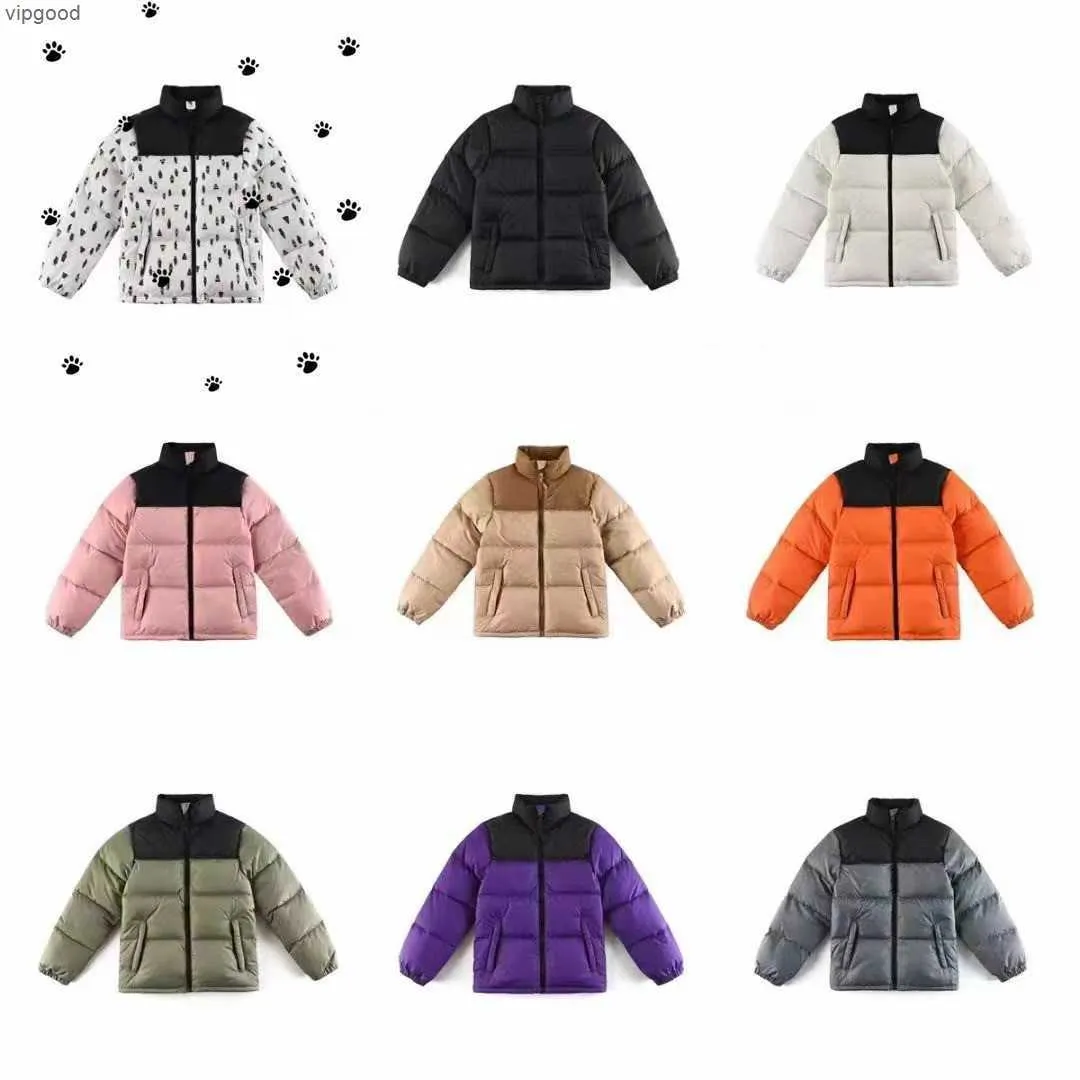 Babykläder småbarn barn nf ner barn designer vinter jackor pojkarna flickor ungdomar utomhus norra varm parka puffer brev tryck kläder ansikte utkläder