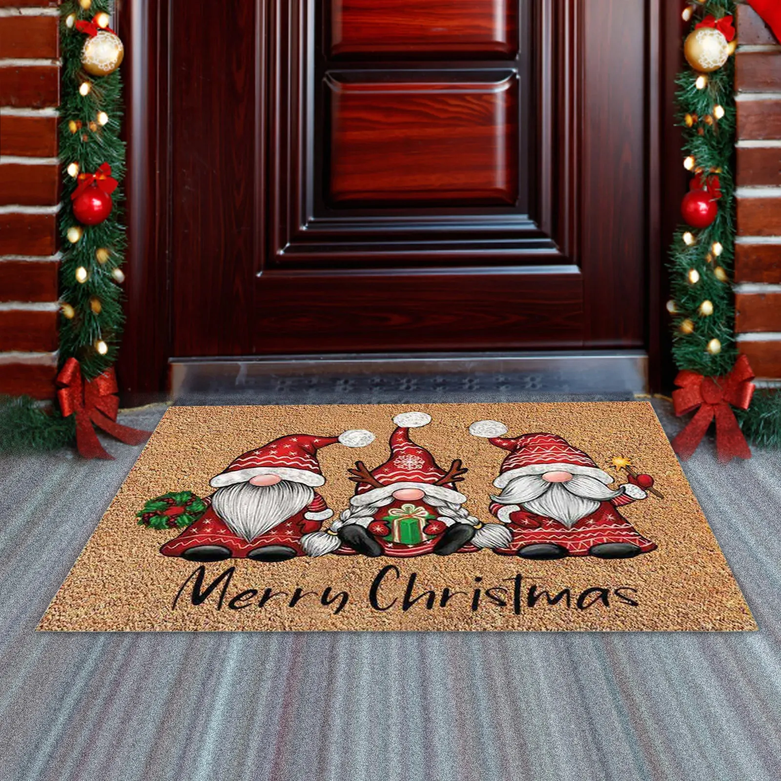 Maty do kąpieli świąteczne powitanie gnome portier werandy dywaniki wita mata świąteczna gnome macie do drzwi wewnętrznych dywan wejściowy 230928